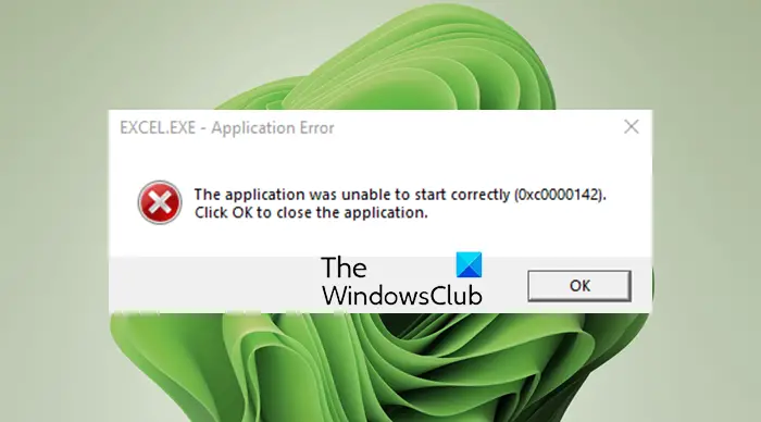 Office application error 0xc0000142