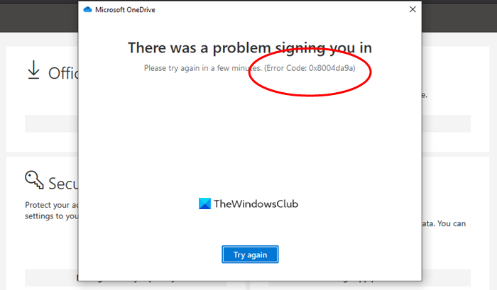 onedrive bad image error windows 10