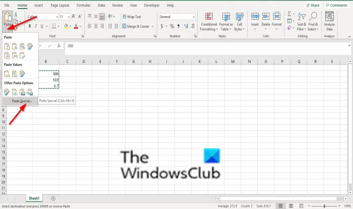 How to convert Numbers stored as Text to Numbers in Excel