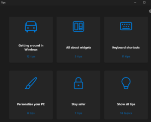 How to use the new Tips app to explore Windows 11