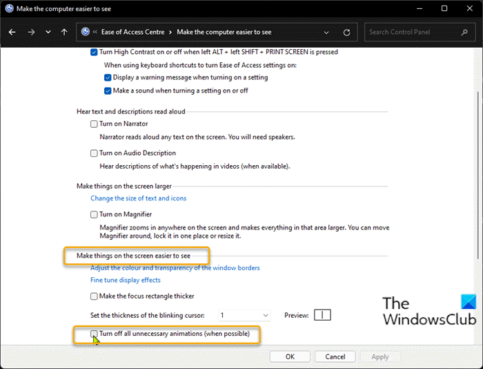 How to Turn On or Off Animation Effects in Windows 11