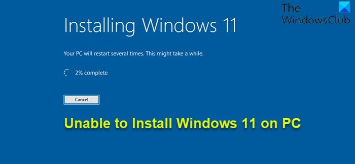 Windows 11 wont install
