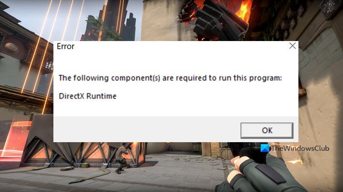 Valorant DirectX Runtine error