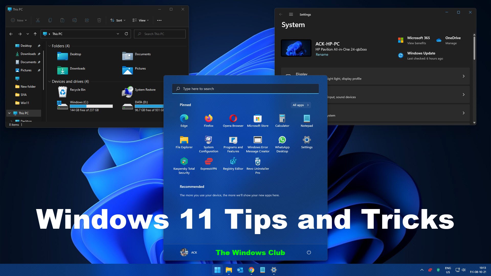 Trucs Et Astuces De Windows 11 Pour Tirer Le Meilleur Parti De Ses Fonctionnalités 1 Trucs Et Astuces Windows 11