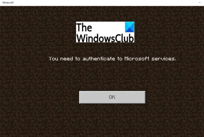Вам необходимо пройти аутентификацию в службах Microsoft - ошибка Minecraft
