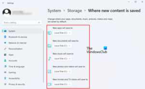 Change the default location of User folders in Windows 11