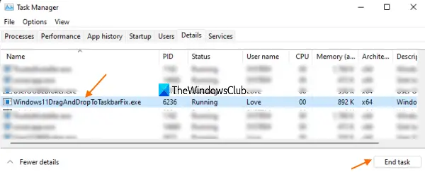 close tool using task manager