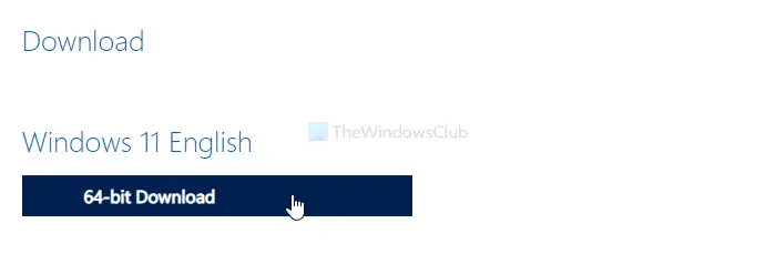 Загрузите файл образа диска Windows 11 (ISO) из Microsoft