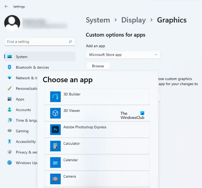 give graphics preference to Store apps