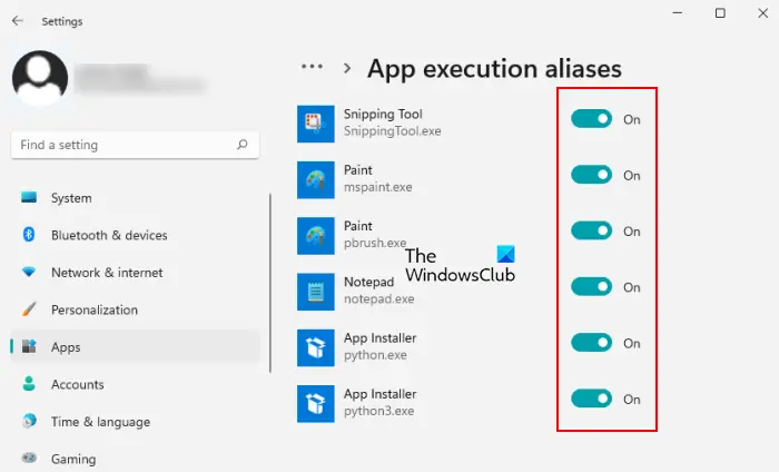 manage app execution aliases windows 11