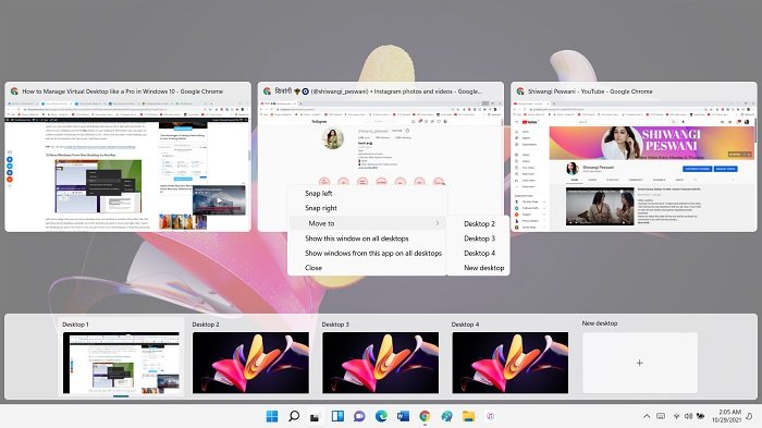 How to Manage Virtual Desktop in Windows 11