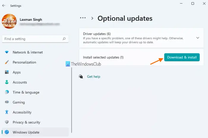 optionele updates in windows update