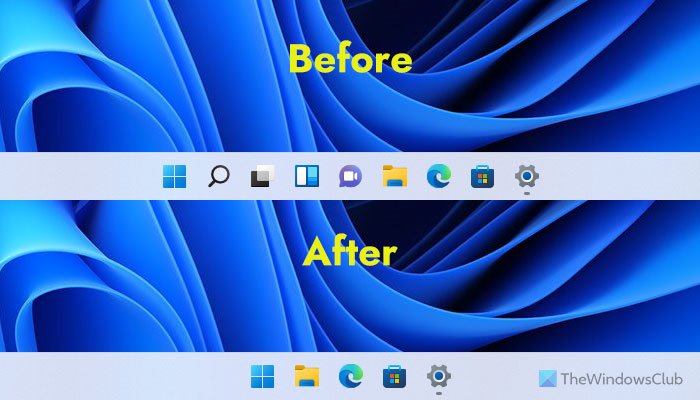 Remove Search, Task View, Chat or Widgets icons from Windows 11 Taskbar