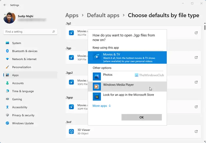 File Extensions Associations
