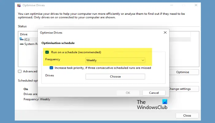 Windows 11'de Disk Birleştirme nasıl zamanlanır