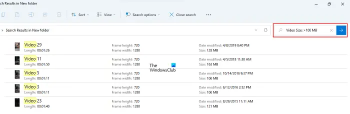 search files in Explorer using syntax