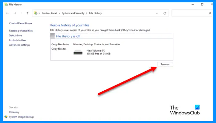 How to enable and setup File History backup in Windows 11
