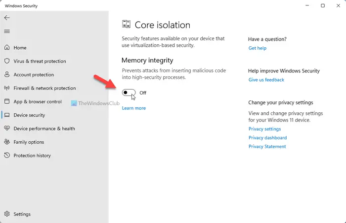 Virtualization-based Security not enabled in Windows 11