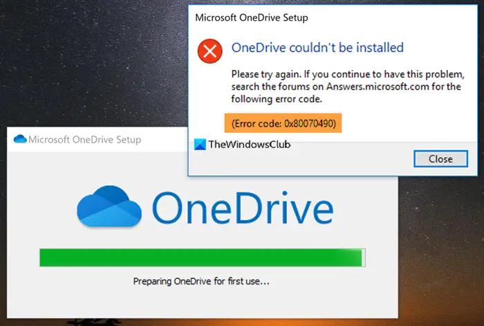 0x80070490 onedrive