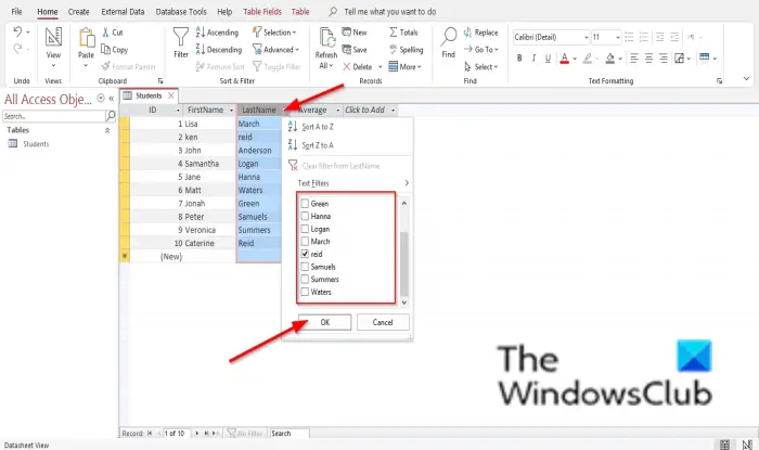 How to Sort and Filter Records in Microsoft Access