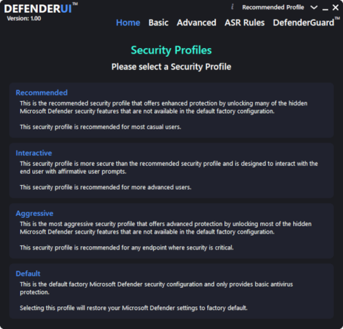 Manage Microsoft Defender with DefenderUI for Windows 11/10