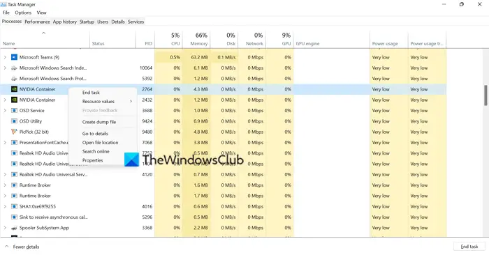 End NVIDIA tasks