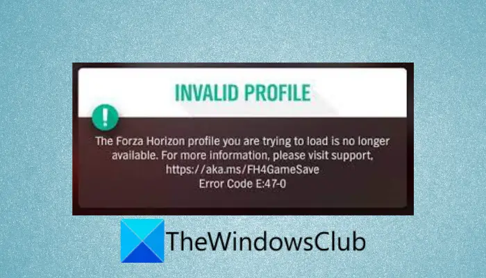 Fix Forza Horizon 4 Error Code E47-0 on PC and Xbox