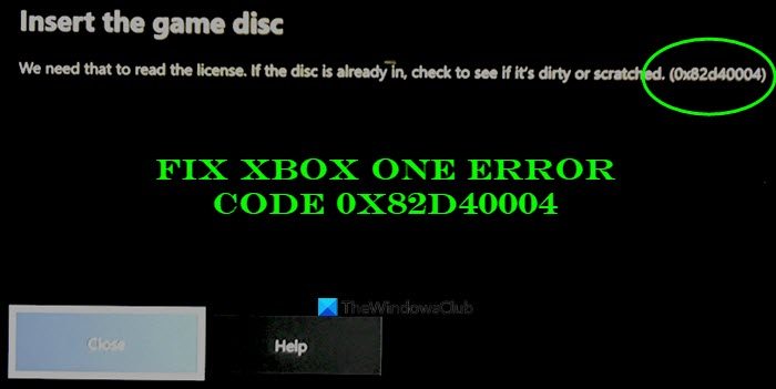 Correction du code d'erreur Xbox One 0x82D40004