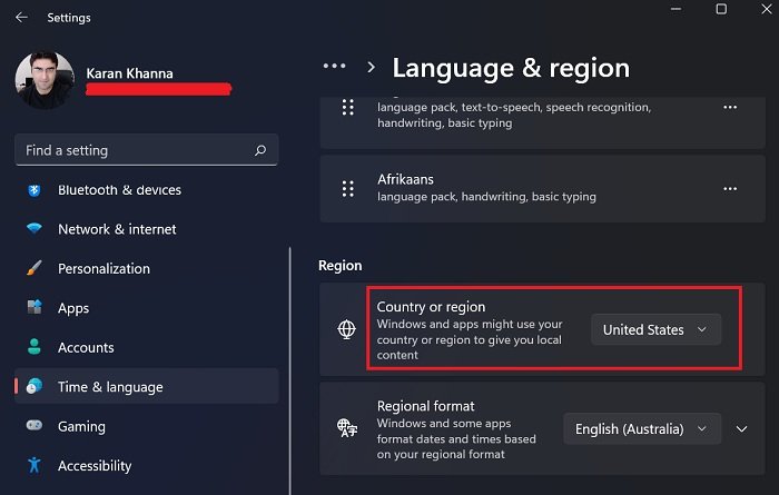 How to override default Regional Format settings in Windows 11