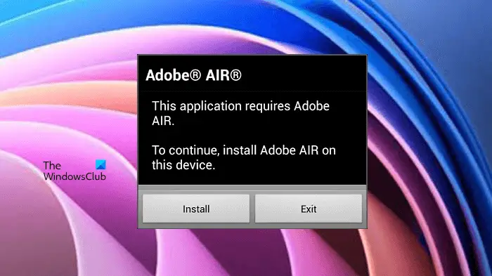 Install Adobe AIR