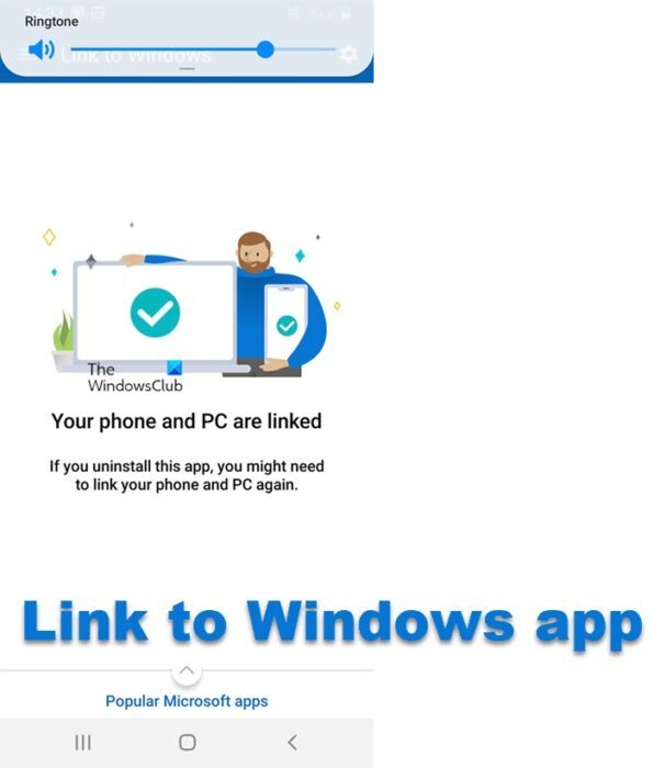 Link to Windows app