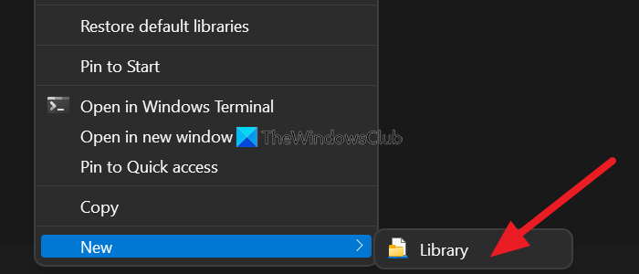 New Library Windows 11