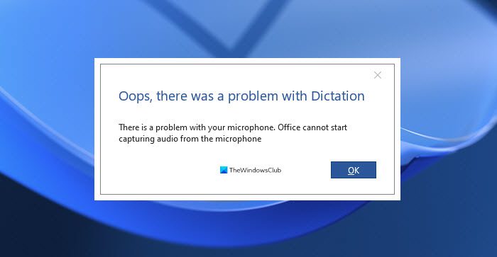Oops, there was a problem with Dictation