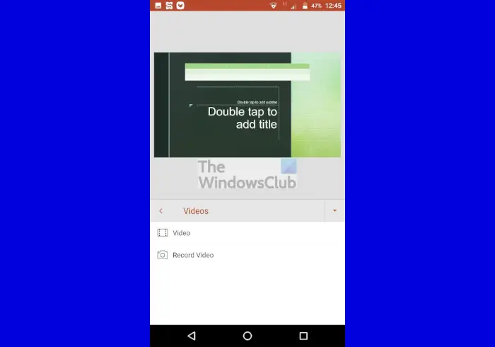 how to make video presentation in android phone