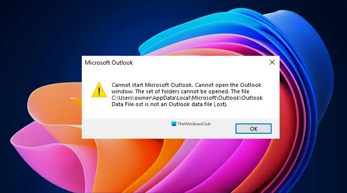 the set of folders cannot be opened