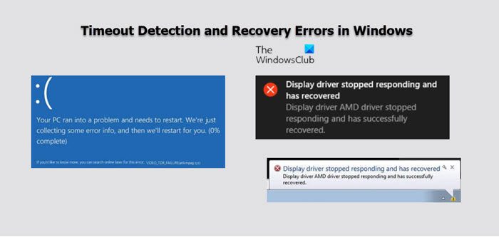 Fix AMD Driver Timeout Detection and Recovery errors on Windows computers