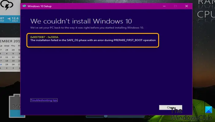 Windows Upgrade error 0x800700B7- 0x2000A