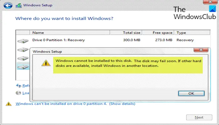 Windows cannot be installed to this disk ssd discount