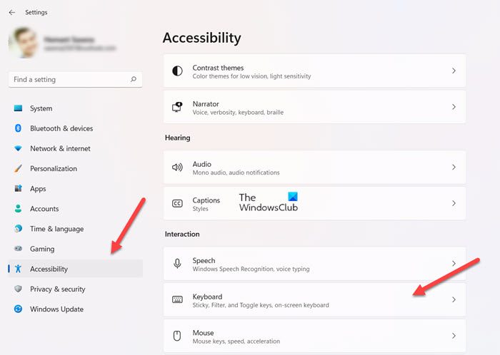 Accessibility Keyboard