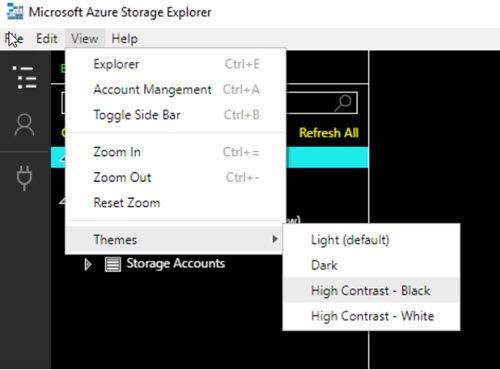Azure Storage Explorer Themes