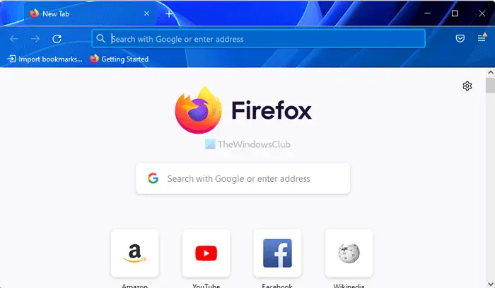 Firefox start page Themes & Skins