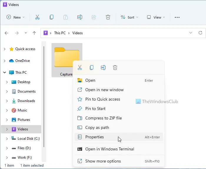 Change default Save location of Captures folder for Game DVR in Windows 11
