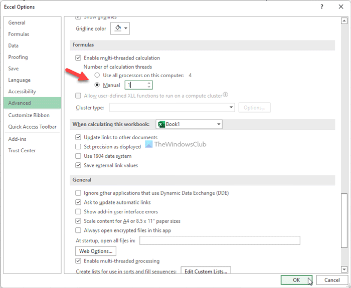 Excel ran out of resources while attempting to calculate one or more formulas