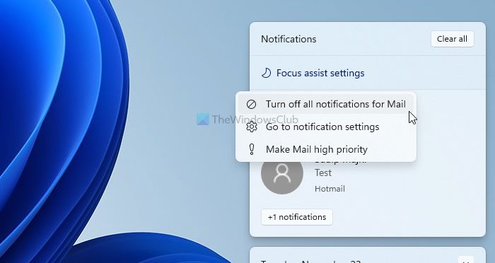 How to manage Notifications in Windows 11