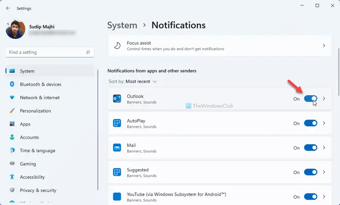 Microsoft Outlook notifications not working on Windows 11/10