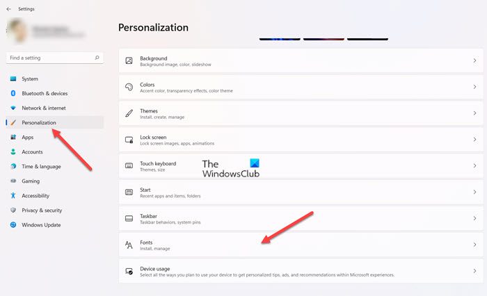 Personalization Font