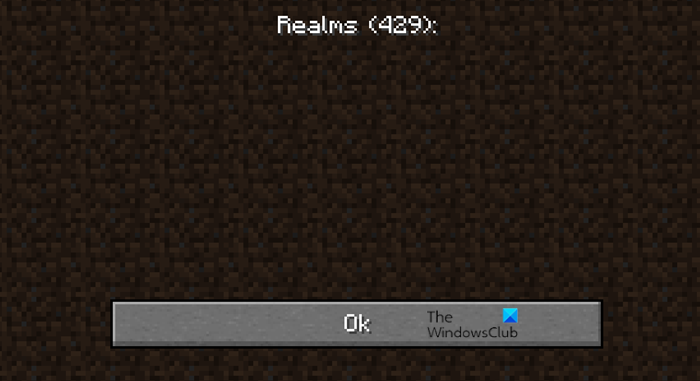 Fix Minecraft Realms Error Code 429 on PC