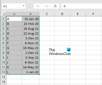 select range of rows and columns