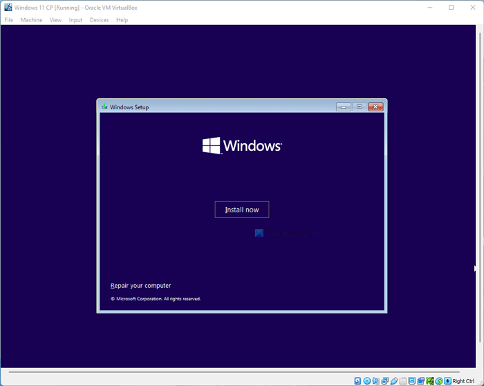 Test-drive Windows OS in VirtualBox