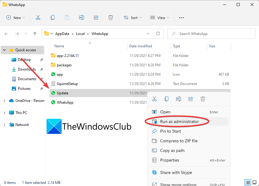 whatsapp app crashing on windows 11